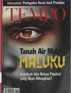Cover Majalah Tempo - Edisi 2000-07-09