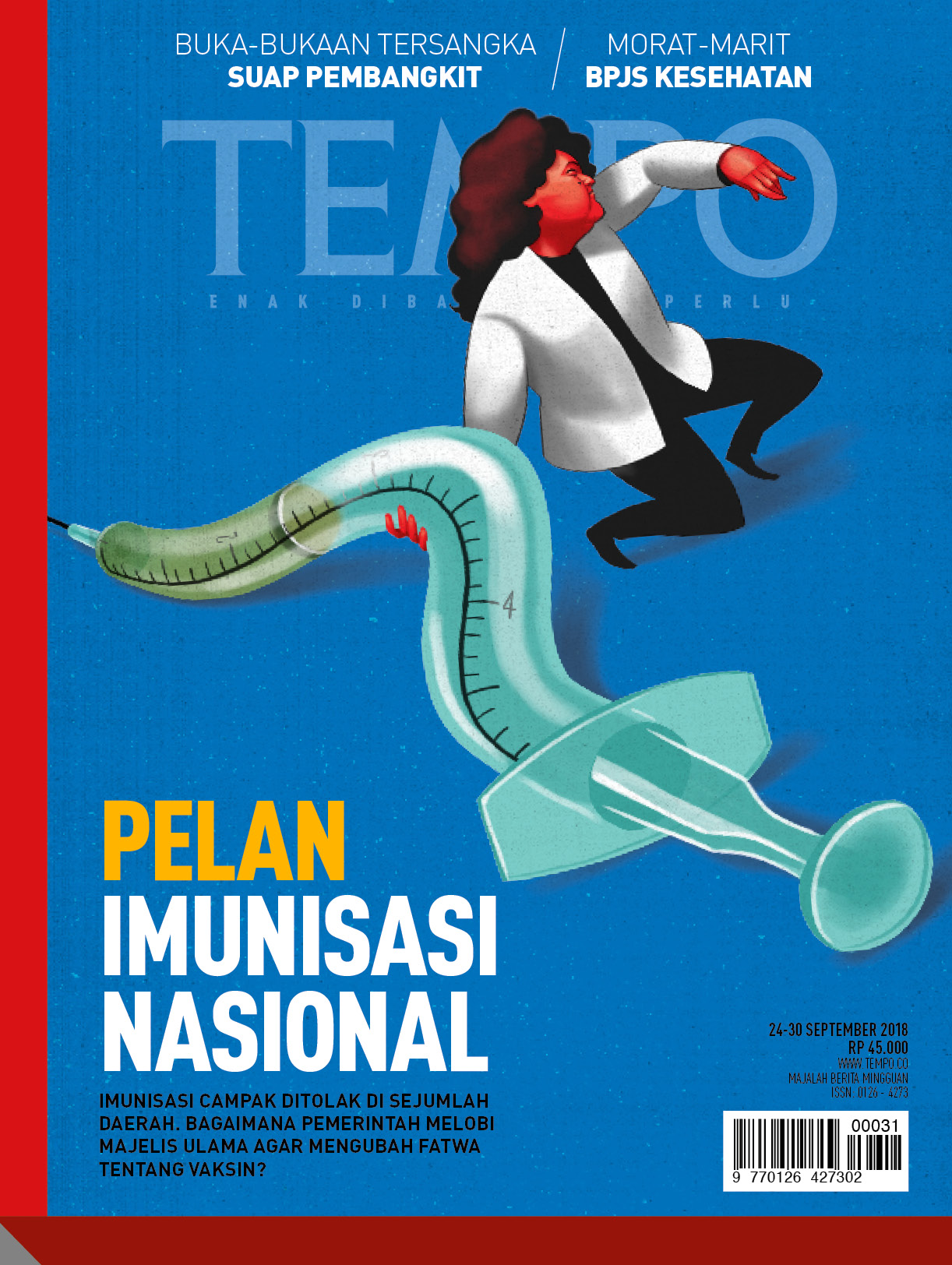Cover Majalah Tempo - Edisi 2018-09-22 - Pelan Imunisasi Nasional