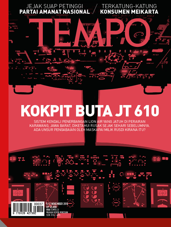 Cover Majalah Tempo - Edisi 3-11-2018 - Kokpit Buta JT 610