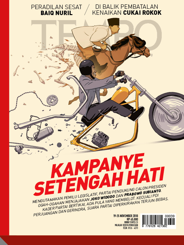 Cover Majalah Tempo - Edisi 17-11-2018 - Kampanye Setengah Hati 