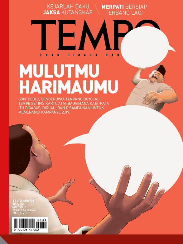 Cover Majalah Tempo - Edisi 1-12-2018 - Mulutmu Harimaumu