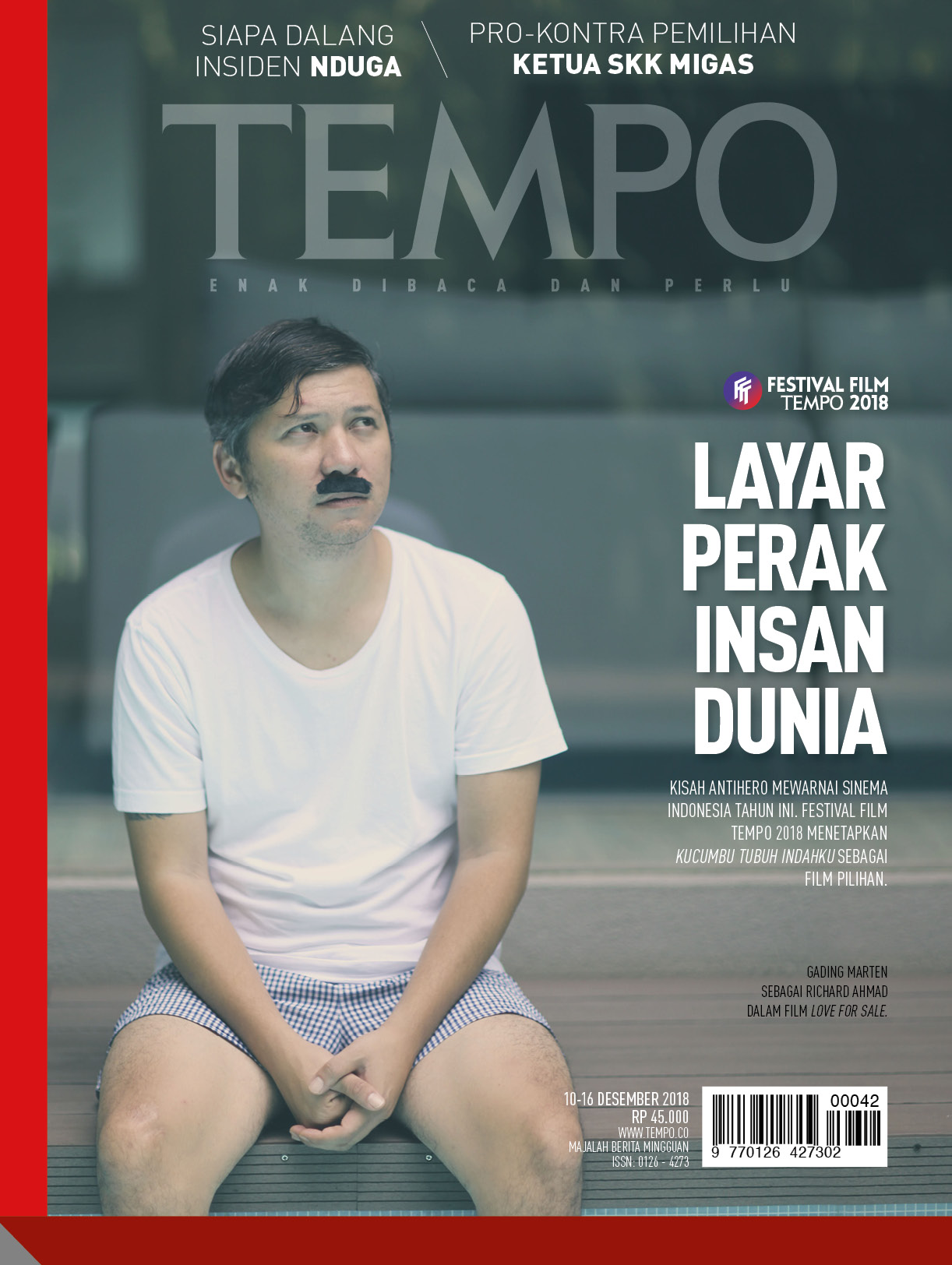 Cover Majalah Tempo - Edisi 8-12-2018 - Layar Perak Insan Dunia