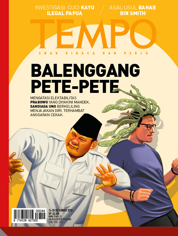 Cover Majalah Tempo - Edisi 22-12-2018 - Balenggang Pete-Pete