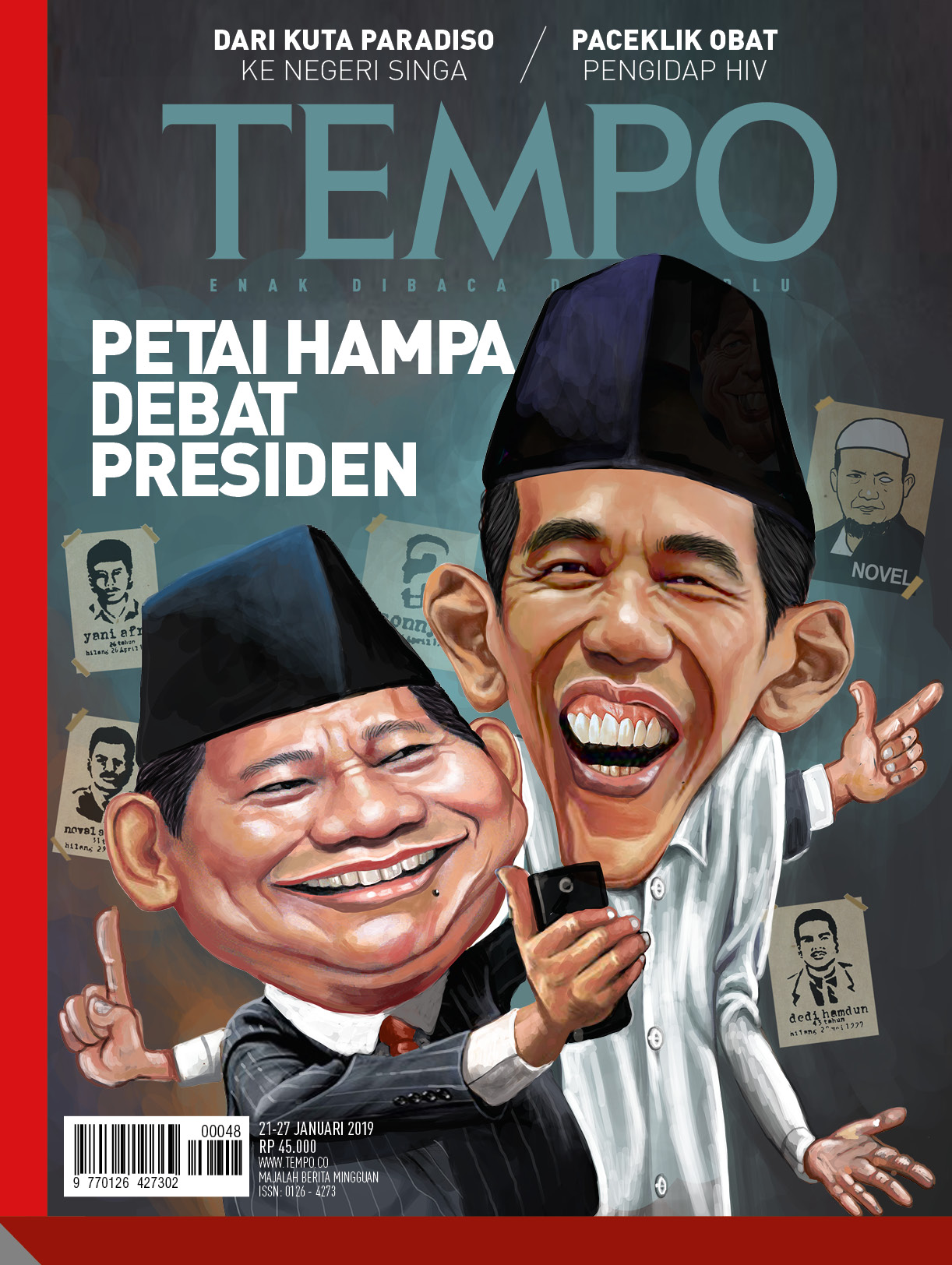 Cover Majalah Tempo - Edisi 19-01-2019 - Petai Hampa Debat Presiden