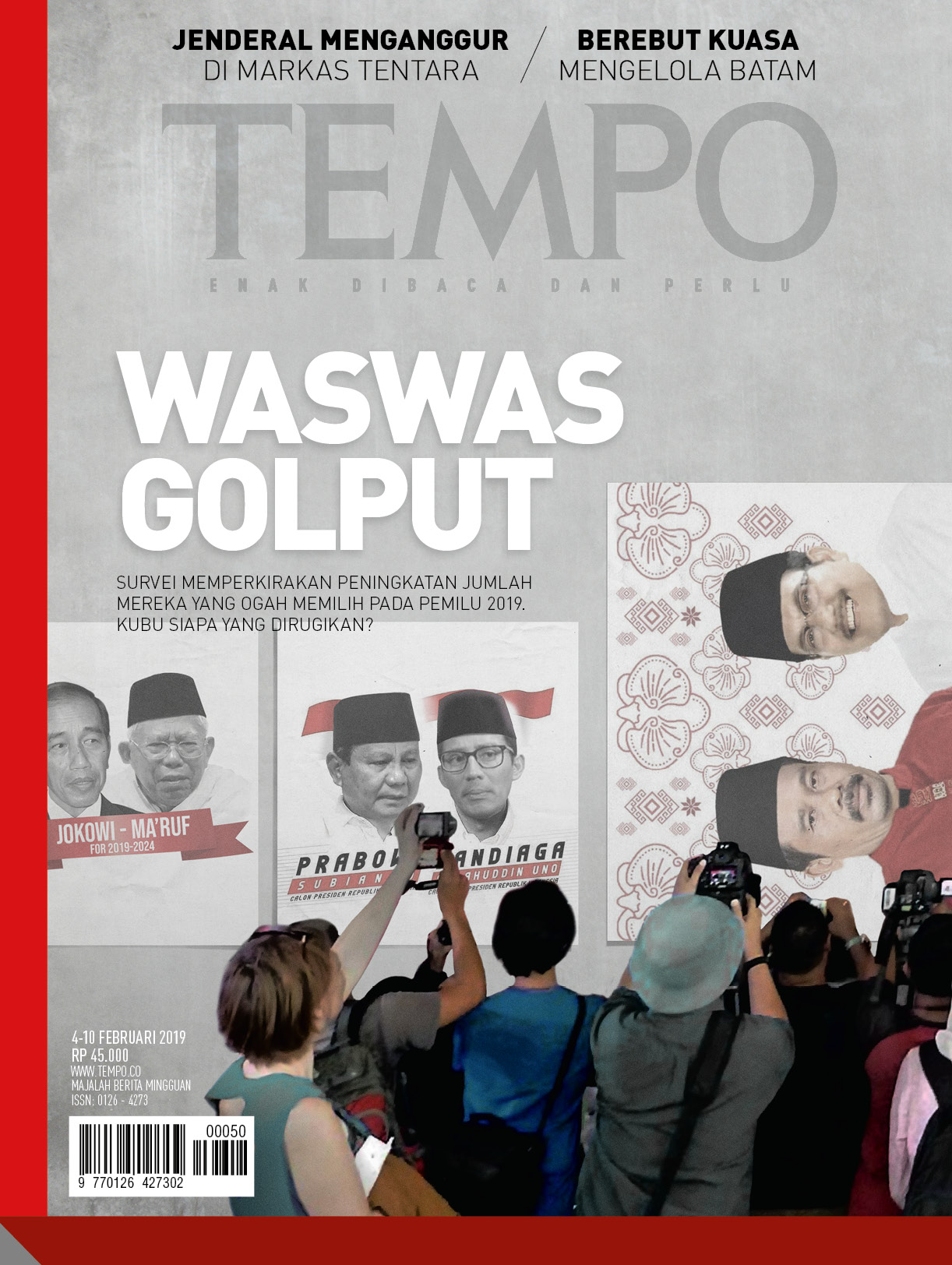Cover Majalah Tempo - Edisi 02-02-2019 - Waswas Golput