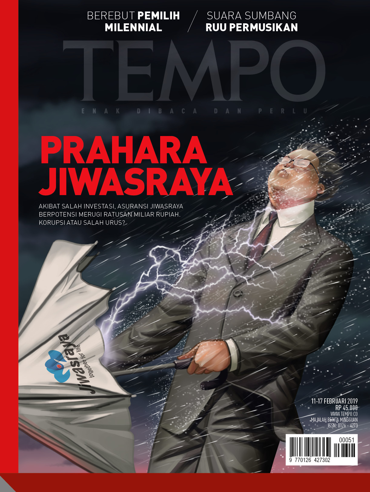 Cover Majalah Tempo - Edisi 09-02-2019 - Prahara Jiwasraya