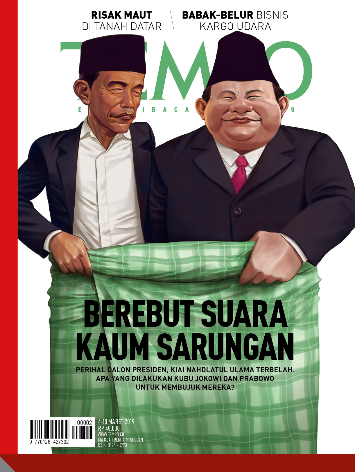 Cover Majalah Tempo - Edisi 02-03-2019 - Berebut Suara Kaum Sarungan