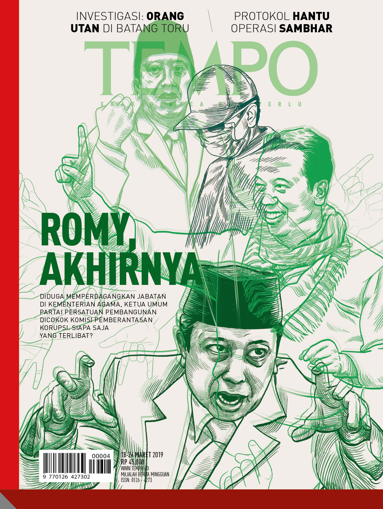 Cover Majalah Tempo - Edisi 16-03-2019 - Romy, Akhirnya