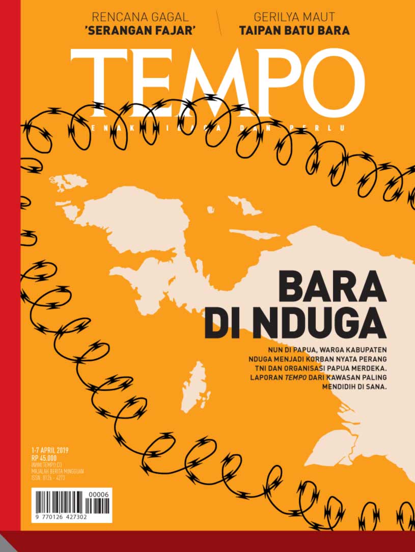 Cover Majalah Tempo - Edisi 30-03-2019 - Bara di Nduga