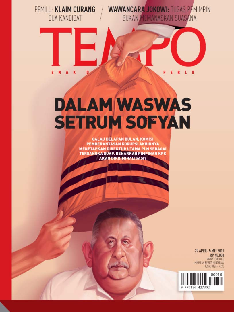 Cover Majalah Tempo - Edisi 27-04-2019 - Dalam Waswas Setrum Sofyan