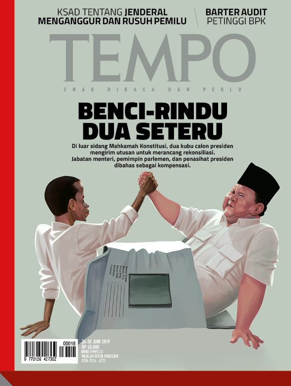 Cover Majalah Tempo - Edisi 22-06-2019 - Benci-Rindu Dua Seteru