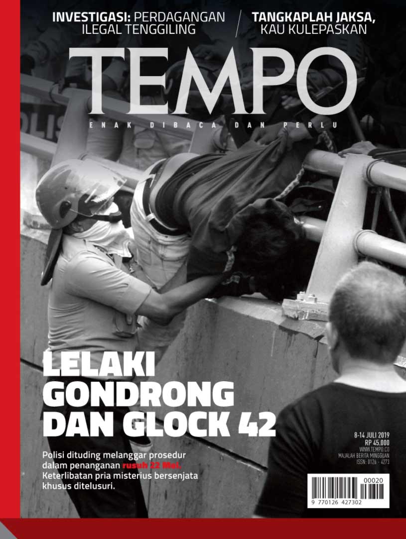 Cover Majalah Tempo - Edisi 14-07-2019 - Lelaki Gondrong dan Glock 42