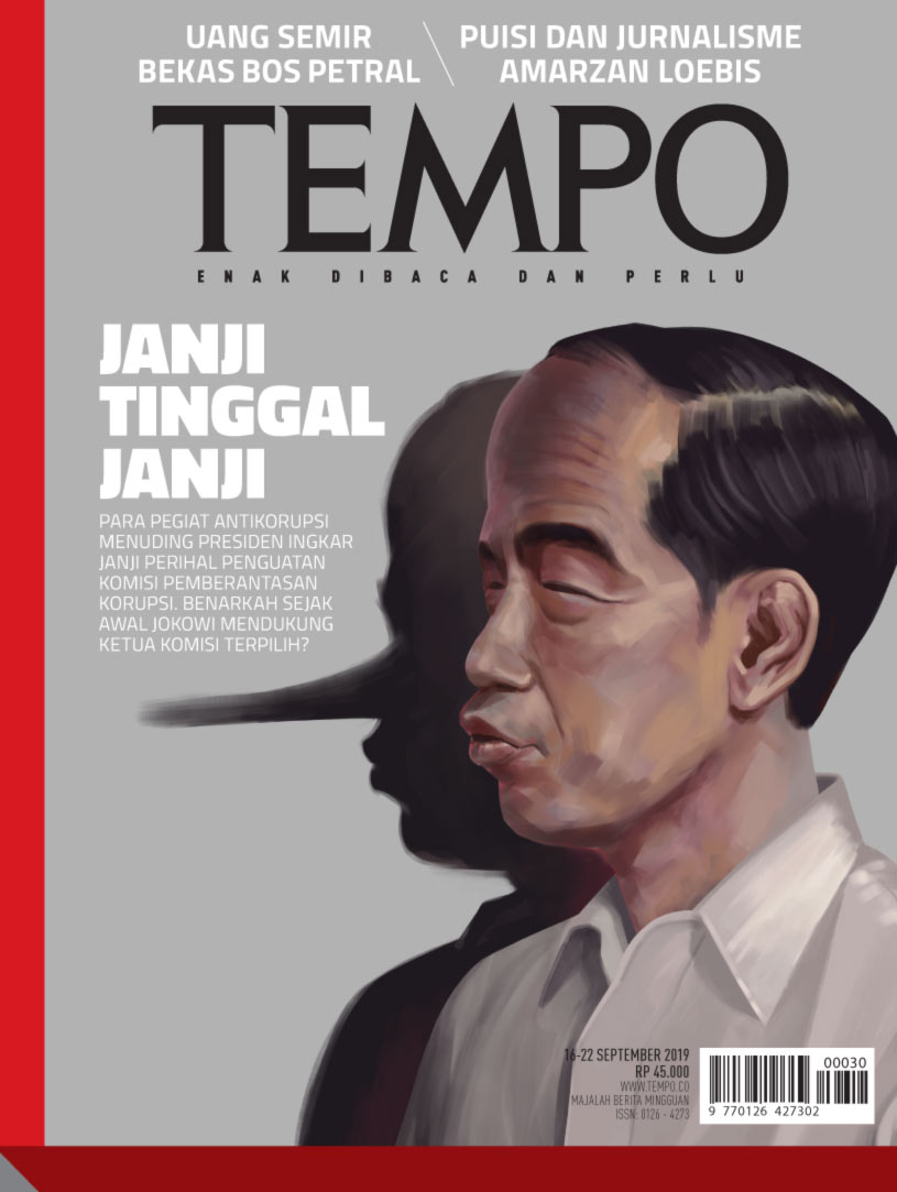 Cover Majalah Tempo - Edisi 14-09-2019 -  Janji Tinggal Janji