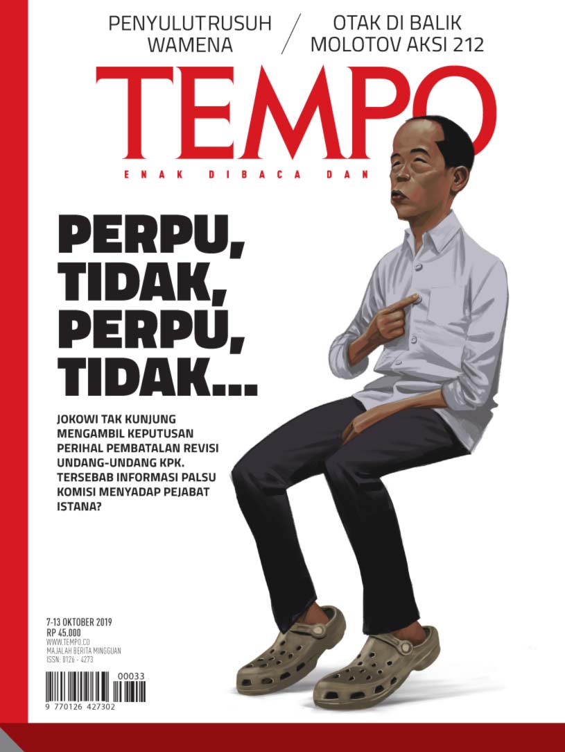 Cover Majalah Tempo - Edisi 05-10-2019 - Perpu, Tidak, Perpu, Tidak...