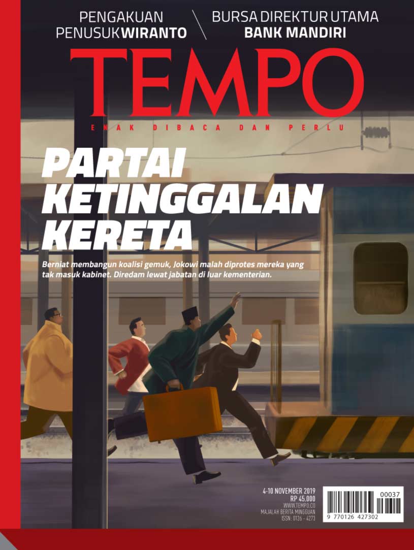 Cover Majalah Tempo - Edisi 02-11-2019 - Partai Ketinggalan Kereta