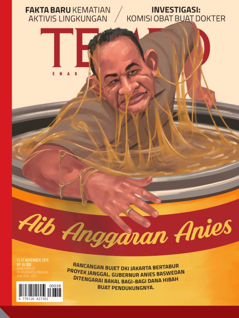 Cover Majalah Tempo - Edisi 08-11-2019 - Aib Anggaran Anies