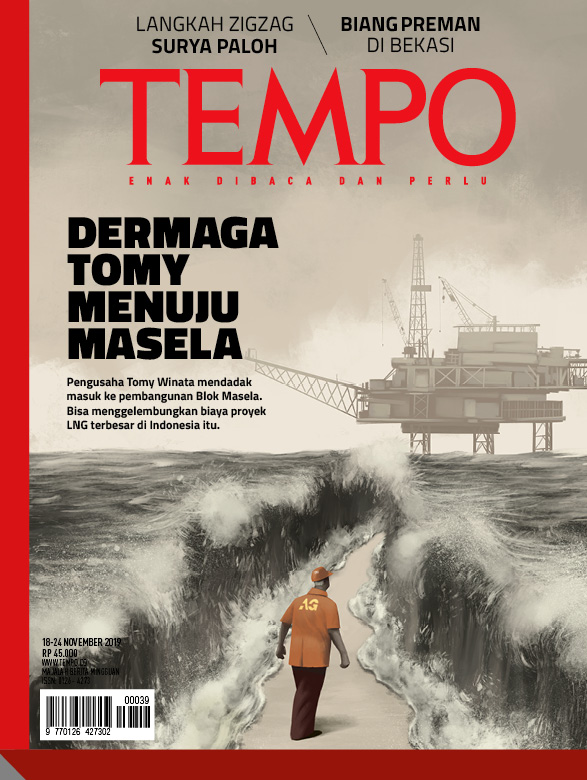 Cover Majalah Tempo - Edisi 16-11-2019 - Dermaga Tomy Menuju Masela