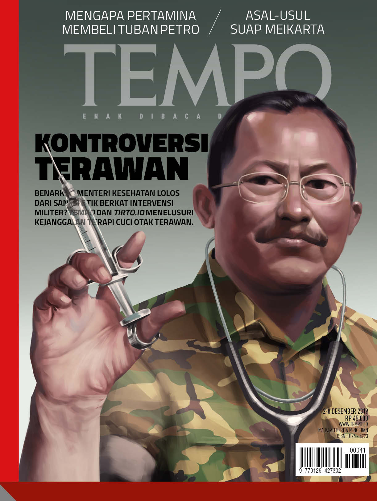 Cover Majalah Tempo - Edisi 30-11-2019 - Kontroversi Terawan