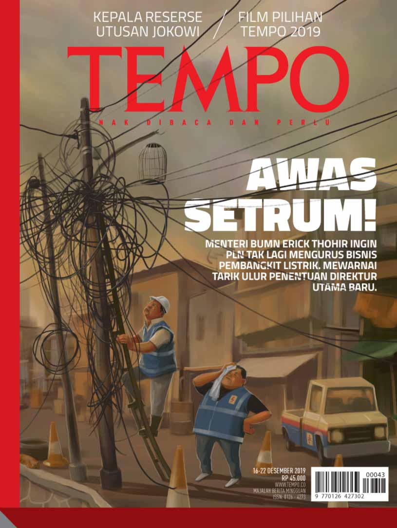 Cover Majalah Tempo - Edisi 14-12-2019 -  Awas Setrum!