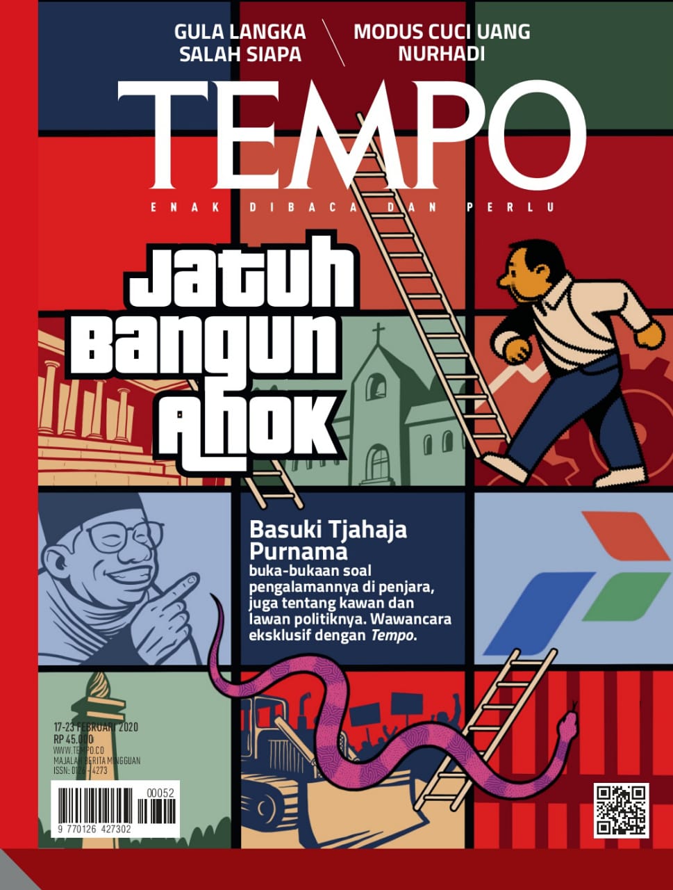 Cover Majalah Tempo - Edisi 15-02-2020 - Jatuh Bangun Ahok