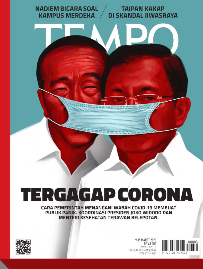 Cover Majalah Tempo - Edisi 07-03-2020 - Tergagap Corona