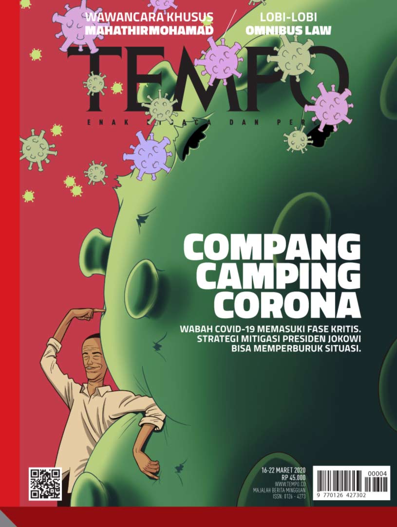 Cover Majalah Tempo - Edisi 14-03-2020 - Compang Camping Corona