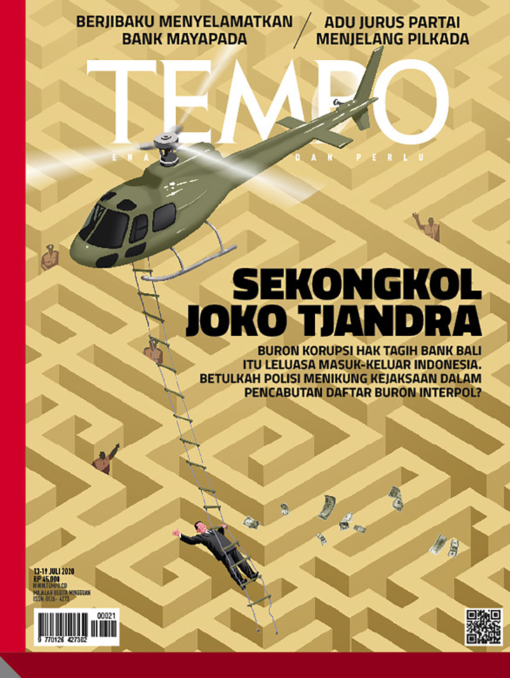 Cover Majalah Tempo - Edisi 11-07-2020 - Sekongkol Joko Tjandra