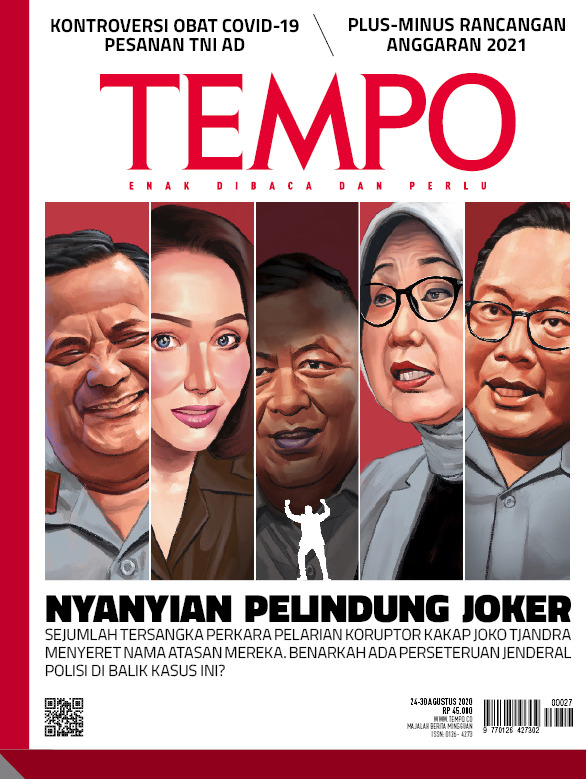 Cover Majalah Tempo - Edisi 22-08-2020 - Nyanyian Pelindung Joker