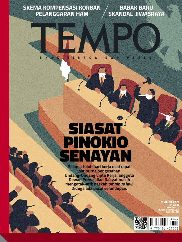 Cover Majalah Tempo - Edisi 17-10-2020 - Siasat Pinokio Senayan