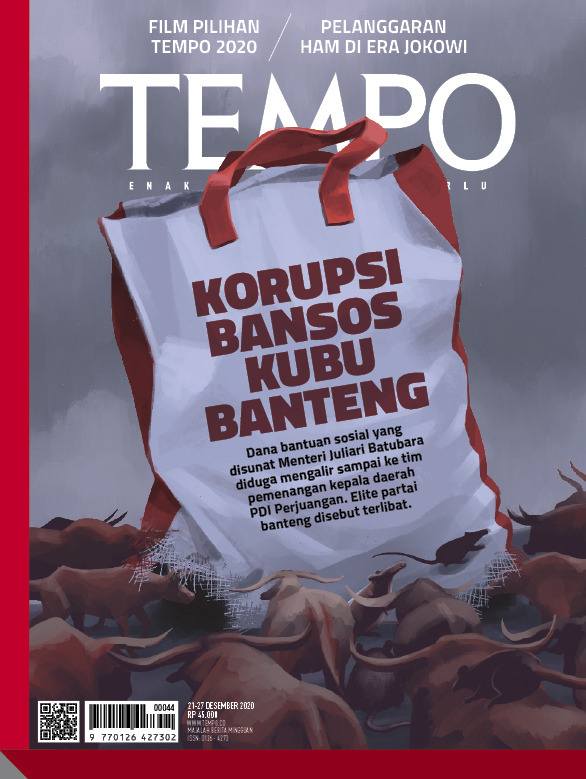 Cover Majalah Tempo - Edisi 19-12-2020 - Korupsi Bansos Kubu Banteng
