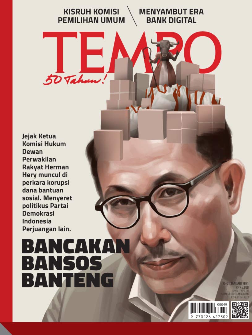 Cover Majalah Tempo - Edisi 23-01-2021 -Bancakan Bansos Banteng