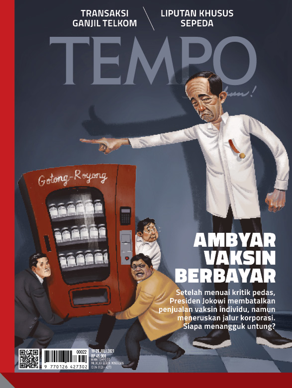 Cover Majalah Tempo - Edisi 17-07-2021- Ambyar Vaksin Berbayar