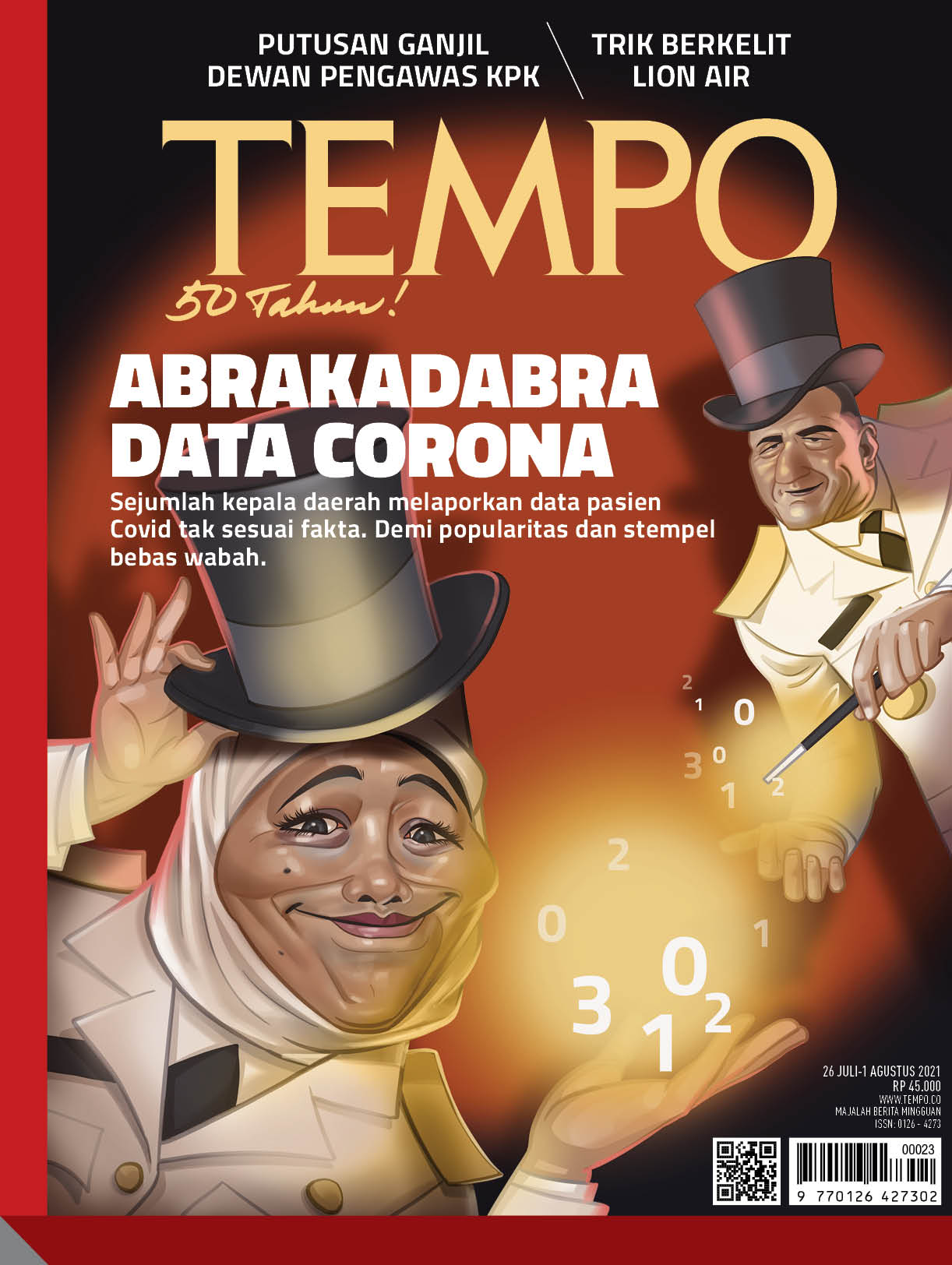 Cover Majalah Tempo - Edisi 24-07-2021 - Abrakadabra Data Corona