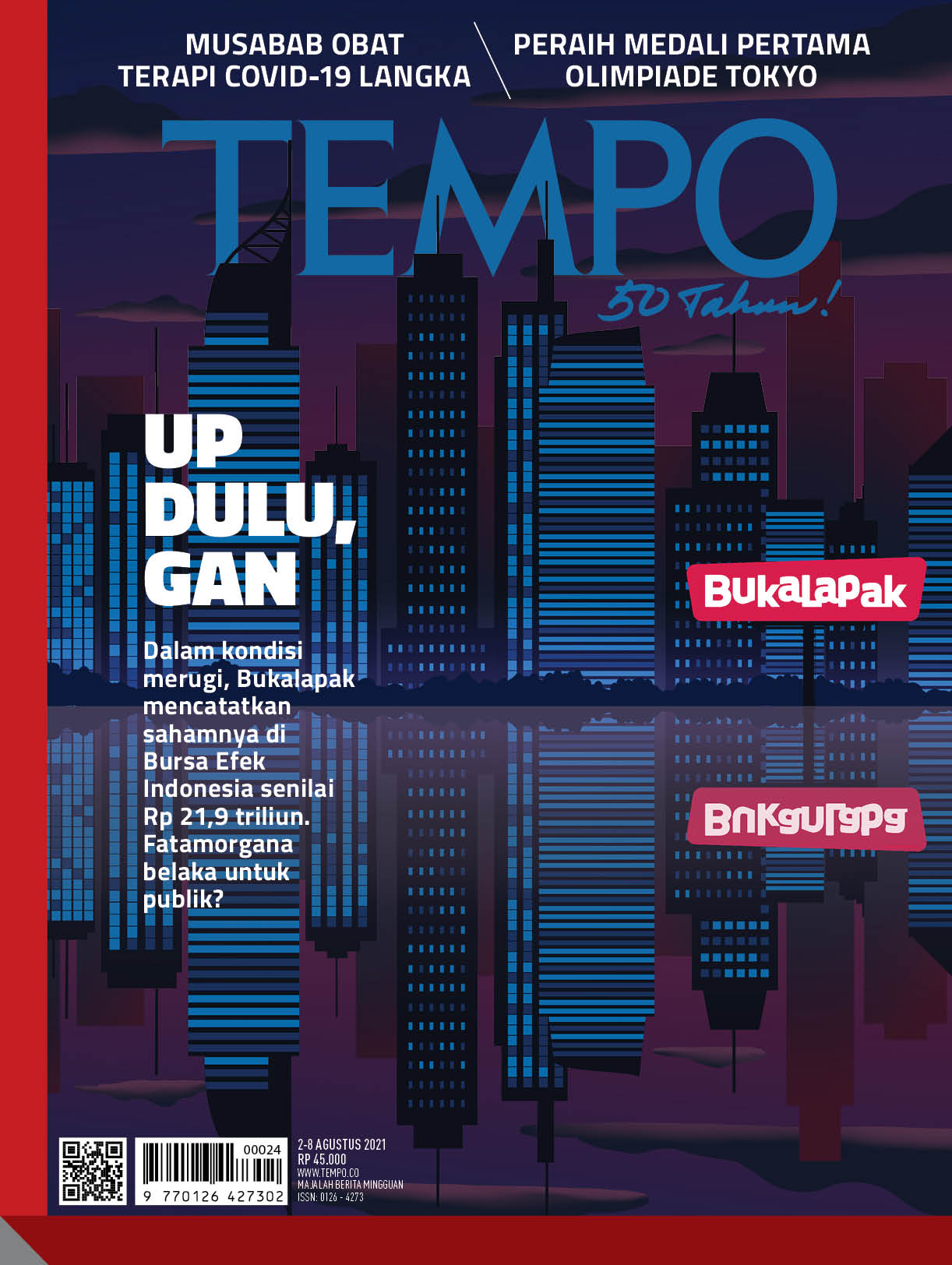 Cover Majalah Tempo - Edisi 31-07-2021 - Up Dulu, Gan