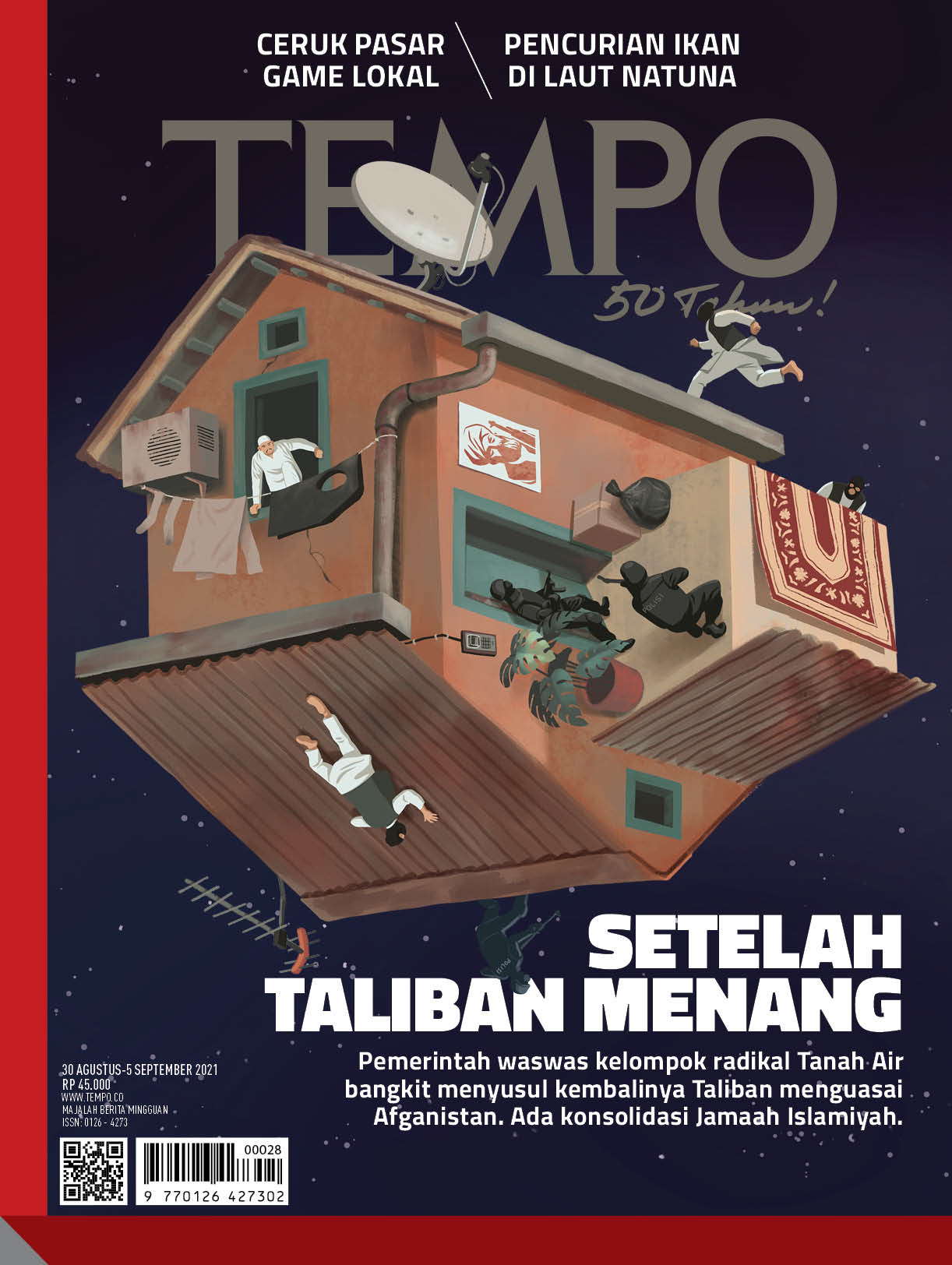 Cover Majalah Tempo - Edisi 28-08-2021 - Setelah Taliban Menang