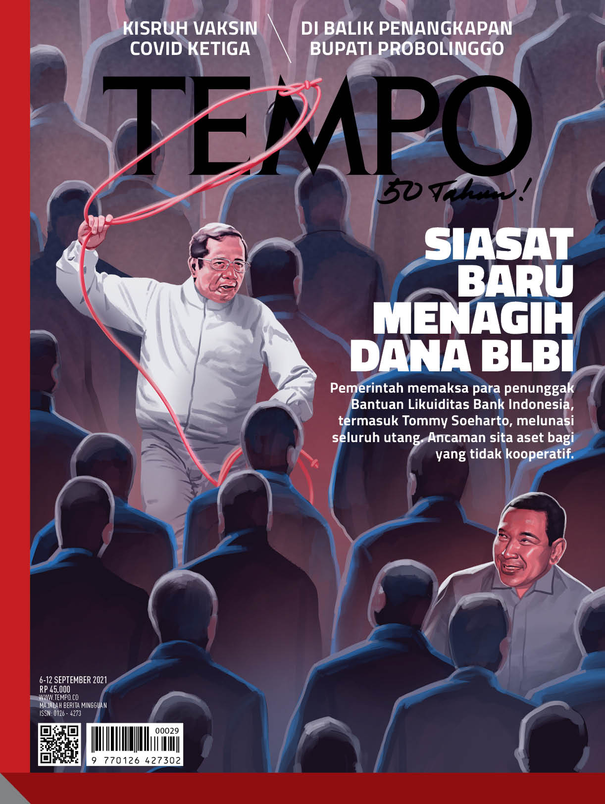 Cover Majalah Tempo - Edisi 04-09-2021 - Siasat Baru Menagih Dana BLBI