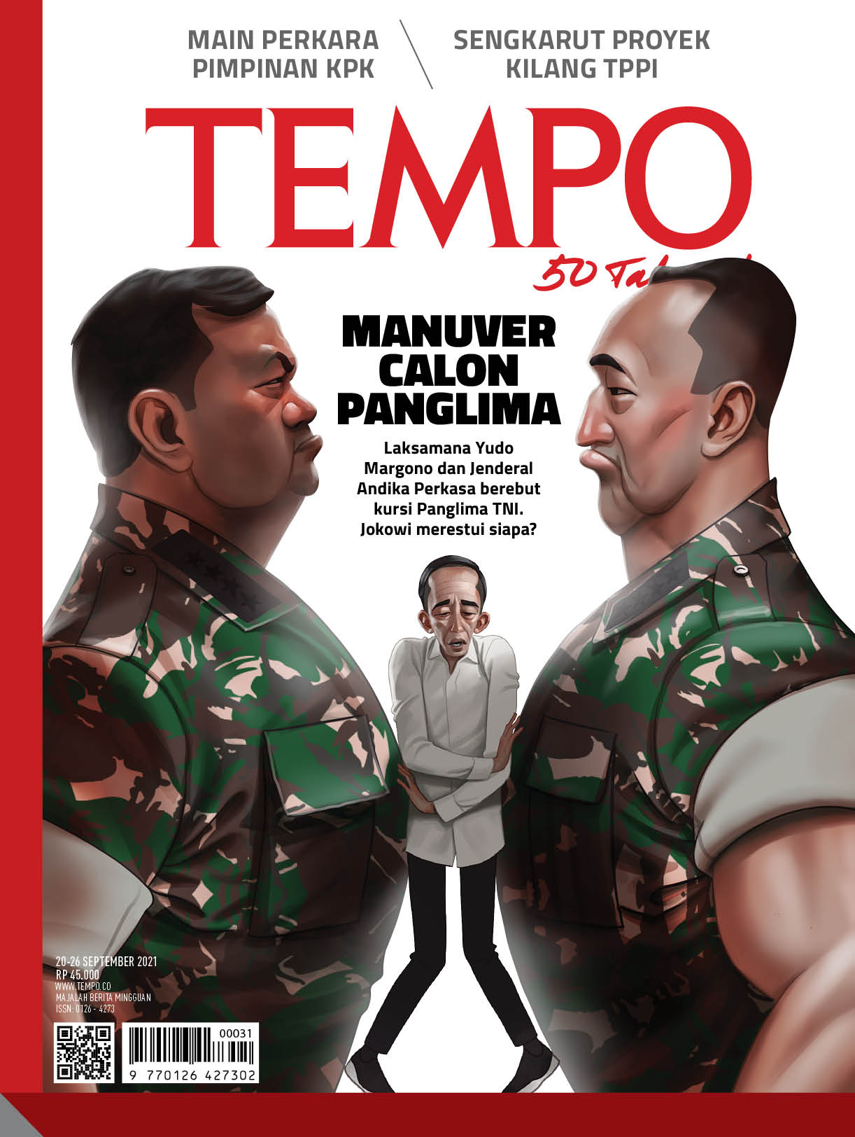 Cover Majalah Tempo - Edisi 18-09-2021 - Manuver Calon Panglima
