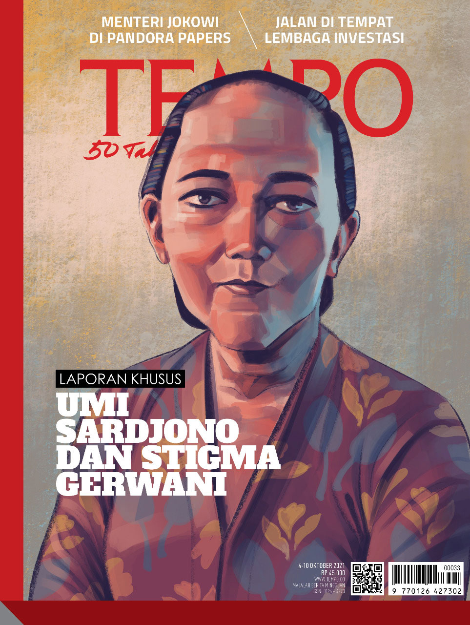Cover Majalah Tempo - Edisi 02-10-2021 - Umi Sardjono dan Stigma Gerwani