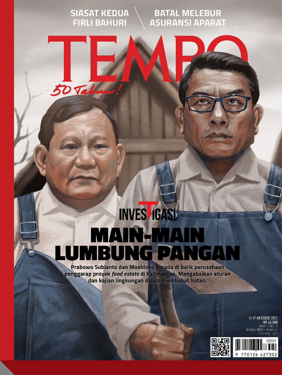 Cover Majalah Tempo - Edisi 09-10-2021 - Main-Main Lumbung Pangan