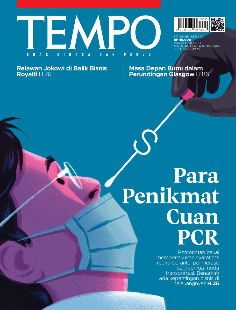 Cover Majalah Tempo - Edisi 30 Oktober 2021 - Para Penikmat Cuan PCR