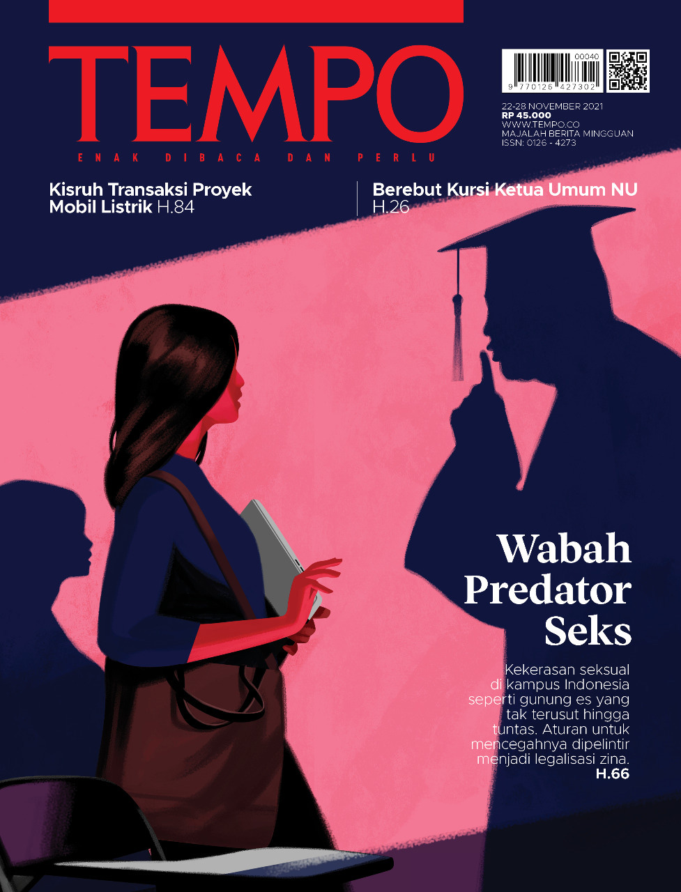 Cover Majalah Tempo - Edisi 20 November 2021 - Wabah Predator Seks