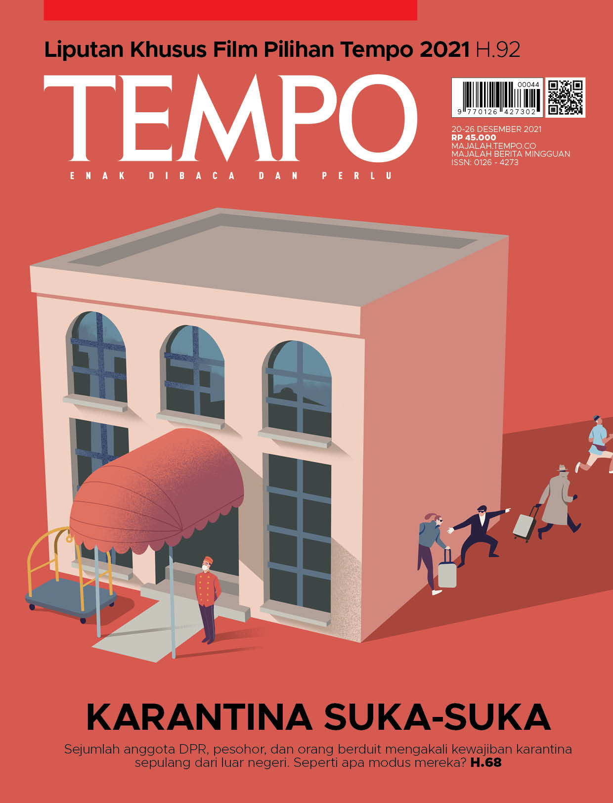 Cover Majalah Tempo - Edisi 18 Desember 2021 - Karantina Suka-suka