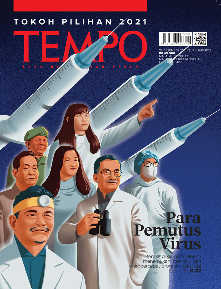 Cover Majalah Tempo - Edisi 25 Desember 2021 - Para Pemutus Virus