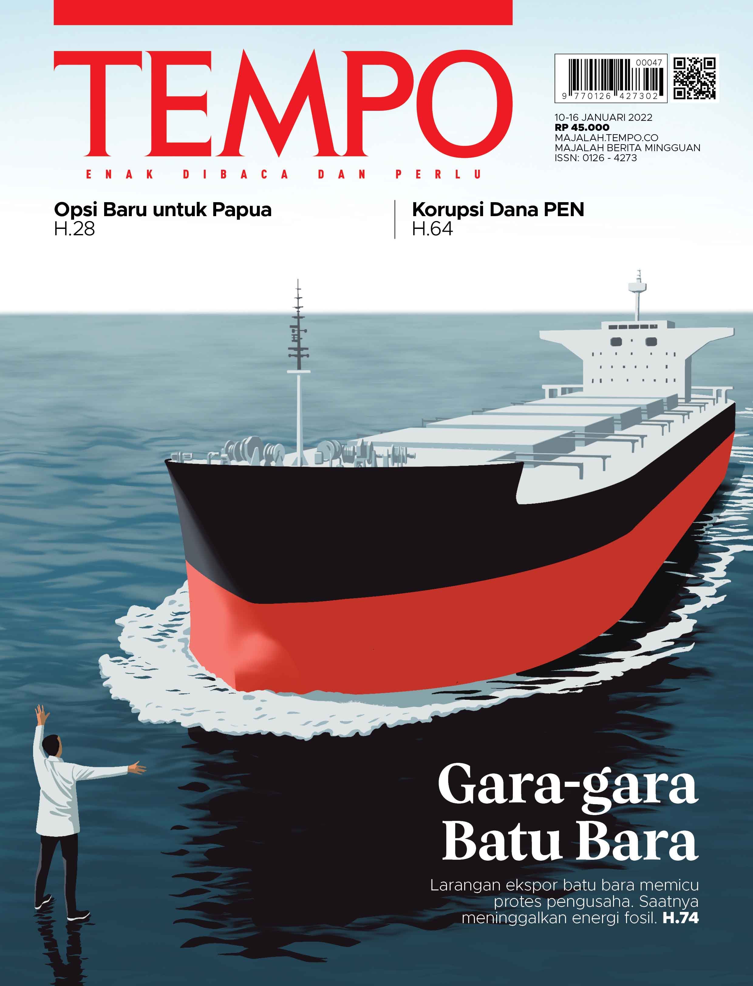Cover Majalah Tempo - 8 Januari 2022 - Gara-gara Batu bara