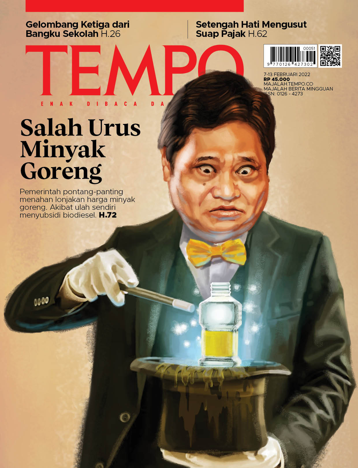 Cover Majalah Tempo - 5 Februari 2022 - Salah Urus Minyak Goreng