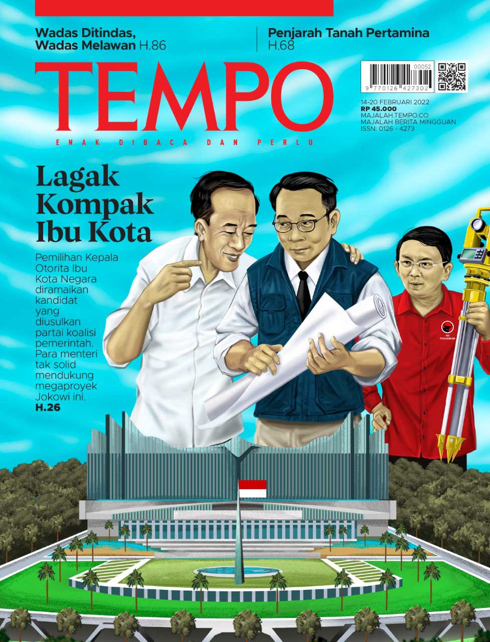 Cover Majalah Tempo - Edisi 12 Februari 2022 - Lagak Kompak Ibu Kota