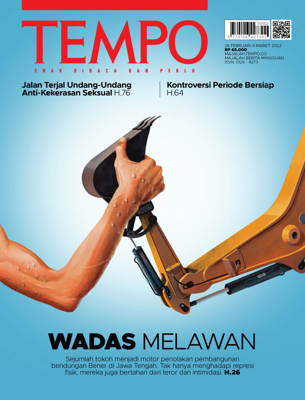 Cover Majalah Tempo - Edisi 26 Februari 2022 - Wadas Melawan