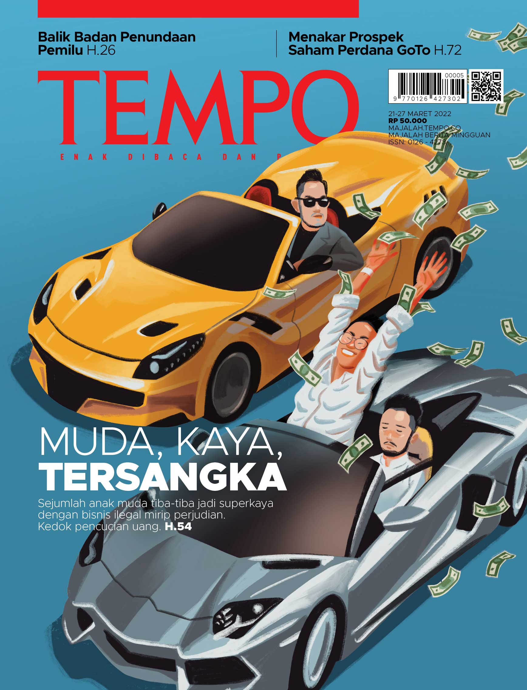 Cover Majalah Tempo - Edisi 19 Maret 2022 - Muda, Kaya, Tersangka