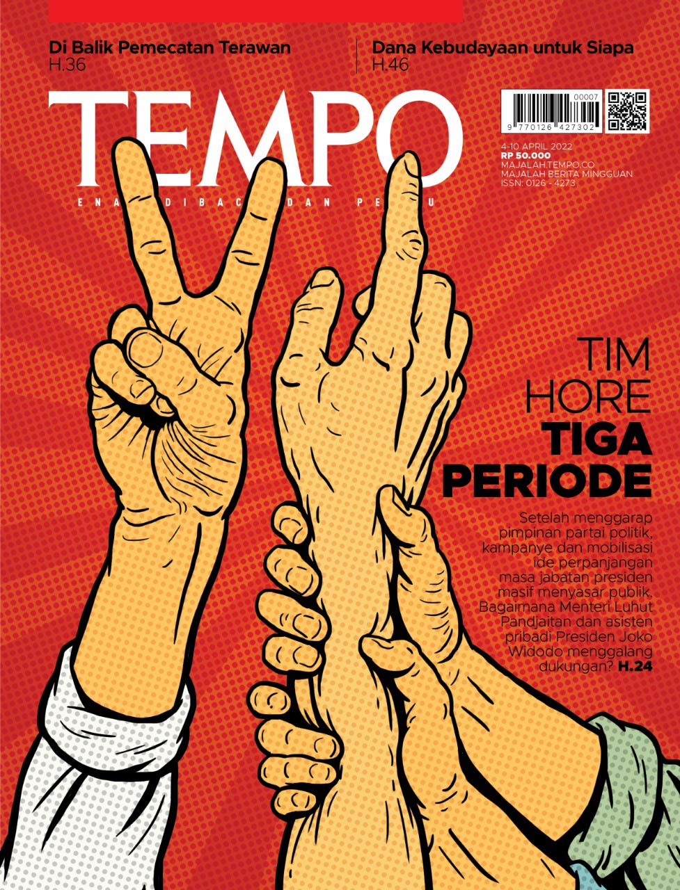 Cover Majalah Tempo - Edisi 2 April 2022 - Tim Hore Tiga Periode