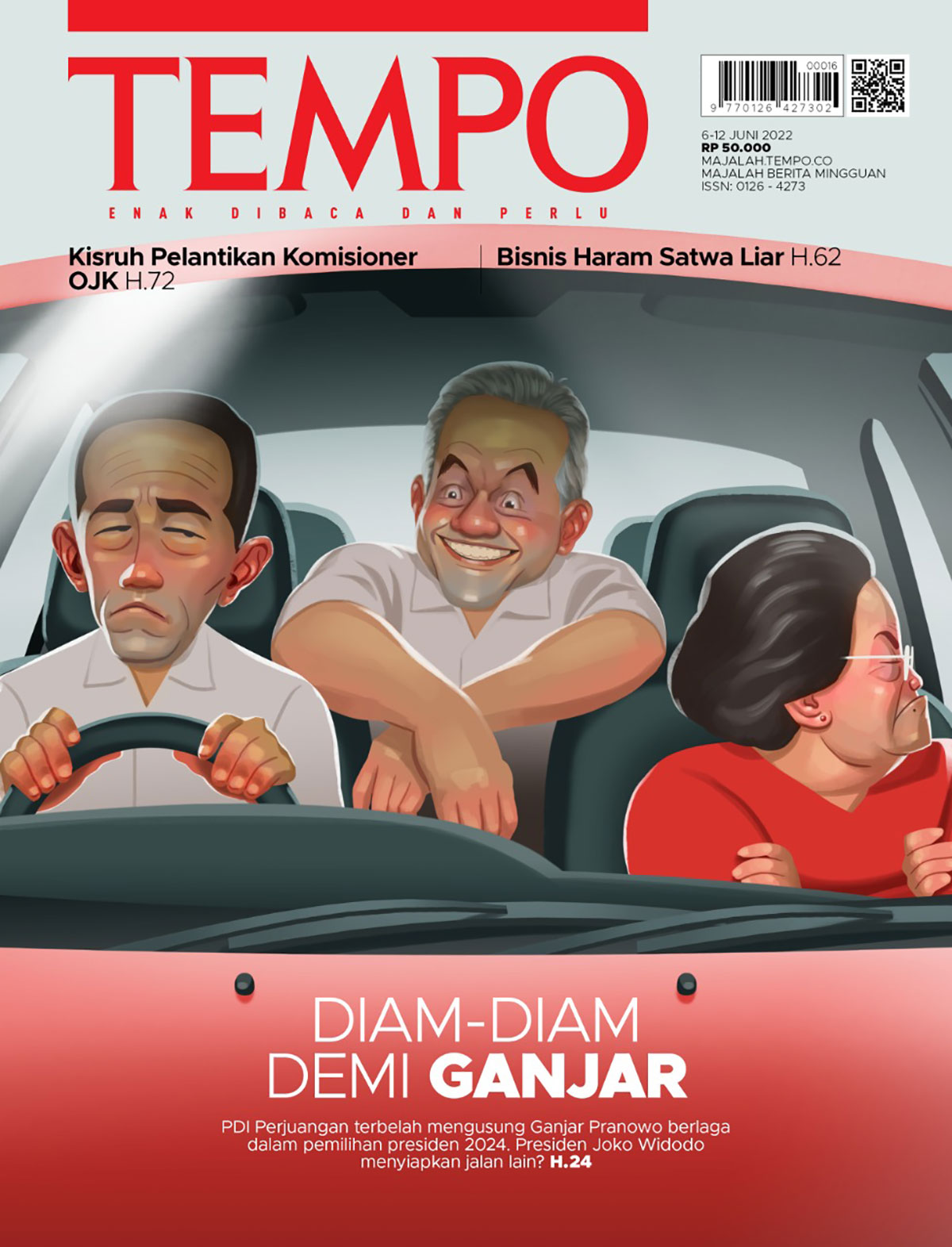 Cover Majalah Tempo - Edisi 4 Juni 2022 - Diam-Diam Demi Ganjar